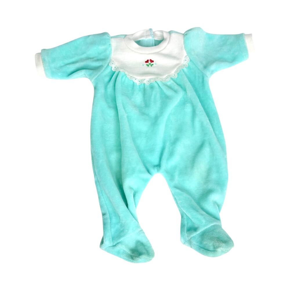 American Girl Bitty Baby Sleeper Turquoises Green Meet Outfit One Piece Pajamas